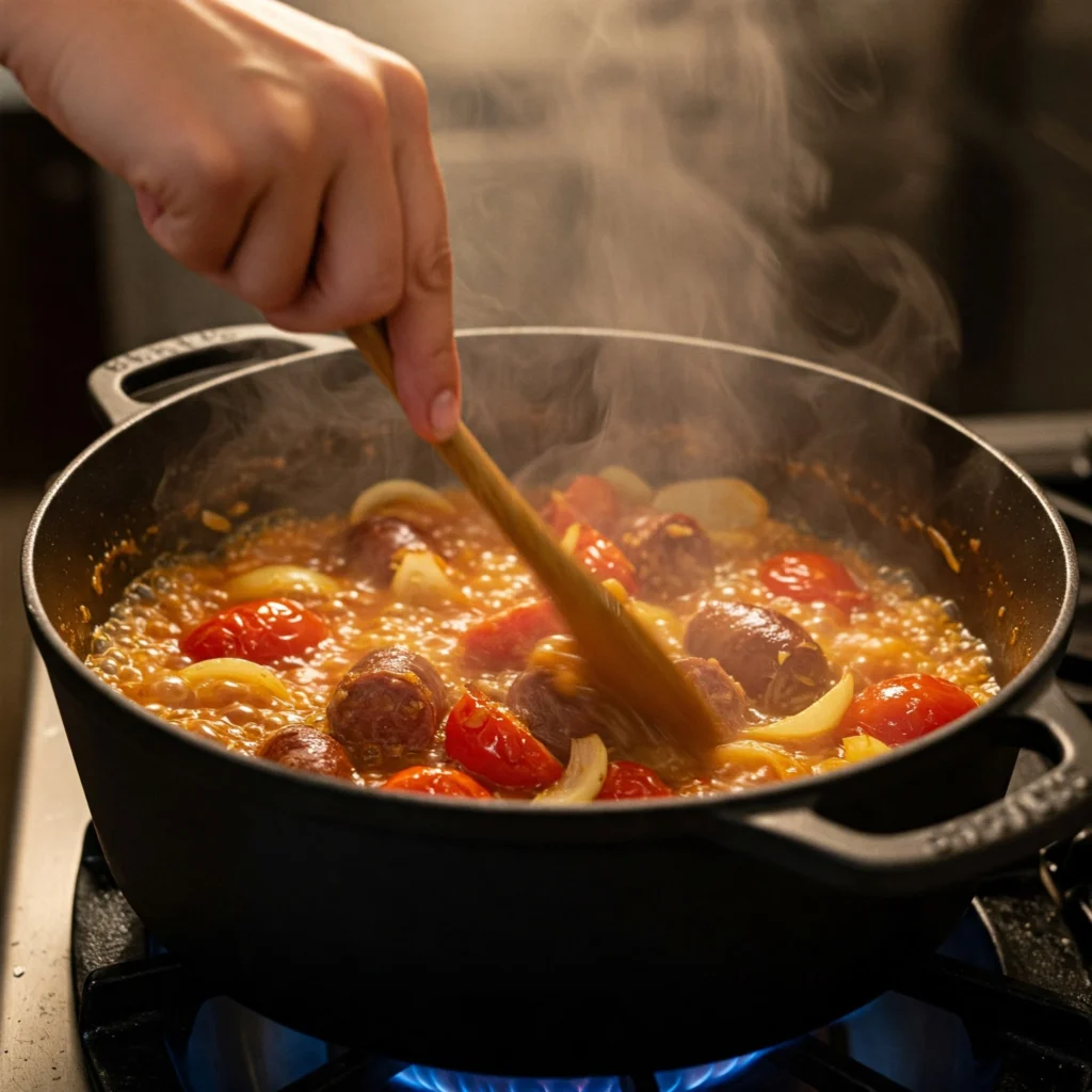 rougail saucisse recette